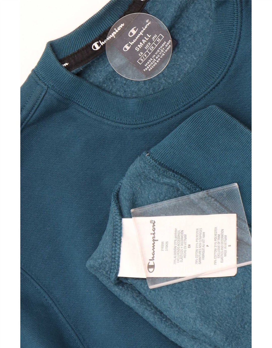 Champion Herre Sweatshirt Jumper Lille Blå Bomuld