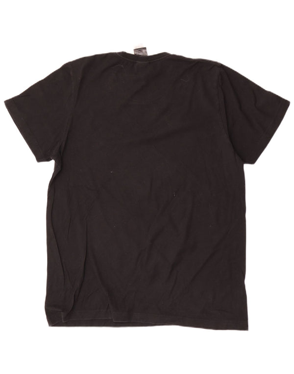 Adidas Herre grafisk T-shirt Top Medium Sort Bomuld