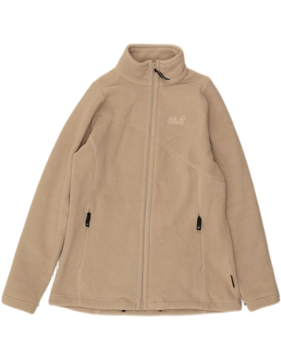 Jack Wolfskin Dame Grafisk Liner Fleecejakke UK 16 Large Beige