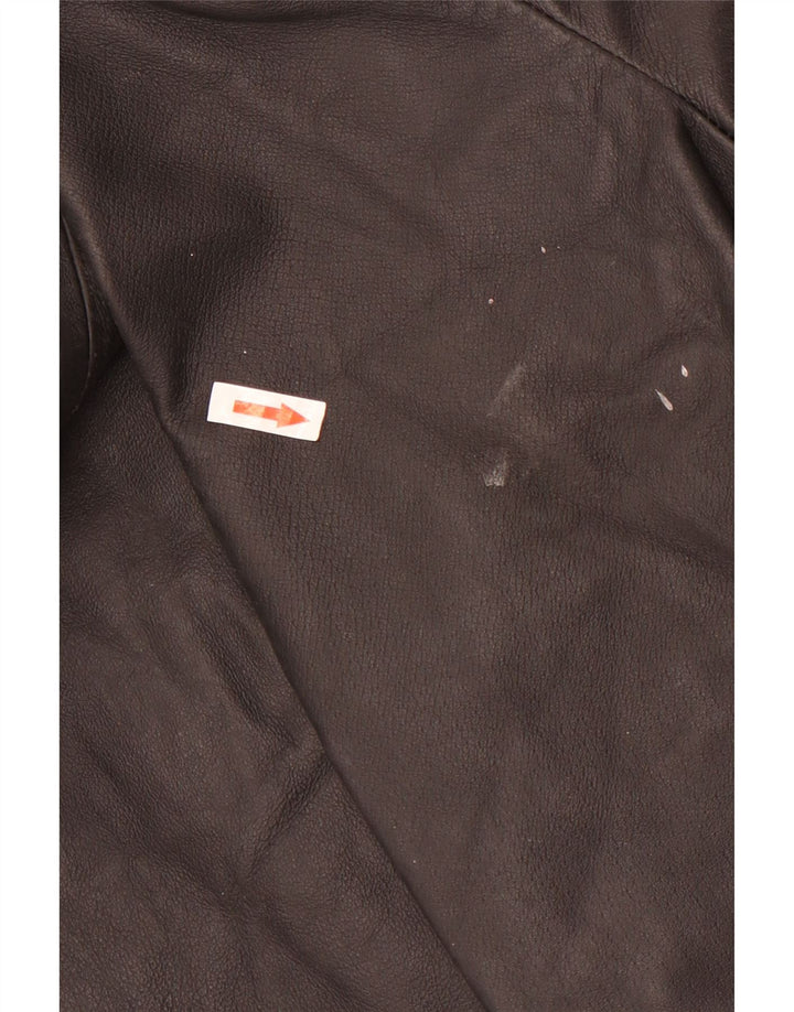 Vintage herre 3-knaps læder blazerjakke UK 38 medium sort læder