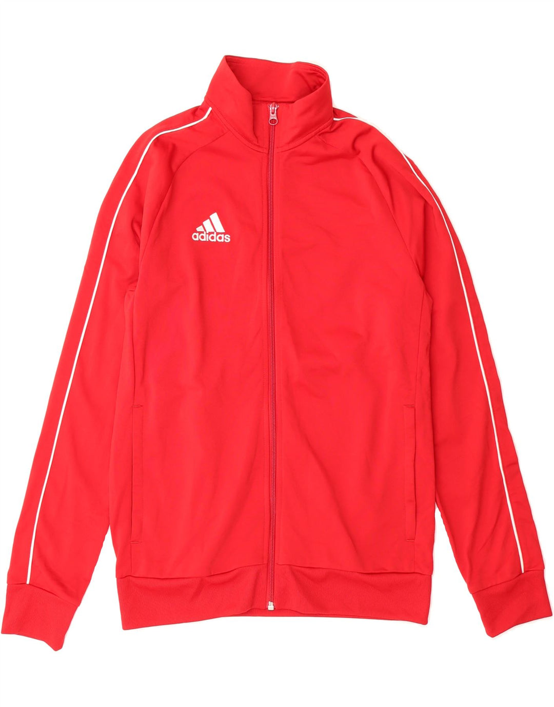 ADIDAS Boys Tracksuit Top Jacket 13-14 Years Red Polyester Vintage Adidas and Second-Hand Adidas from Messina Hembry 