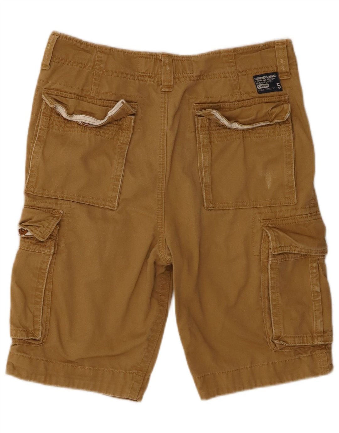 Superdry Herre Cargo Shorts Små W29 Beige Bomuld
