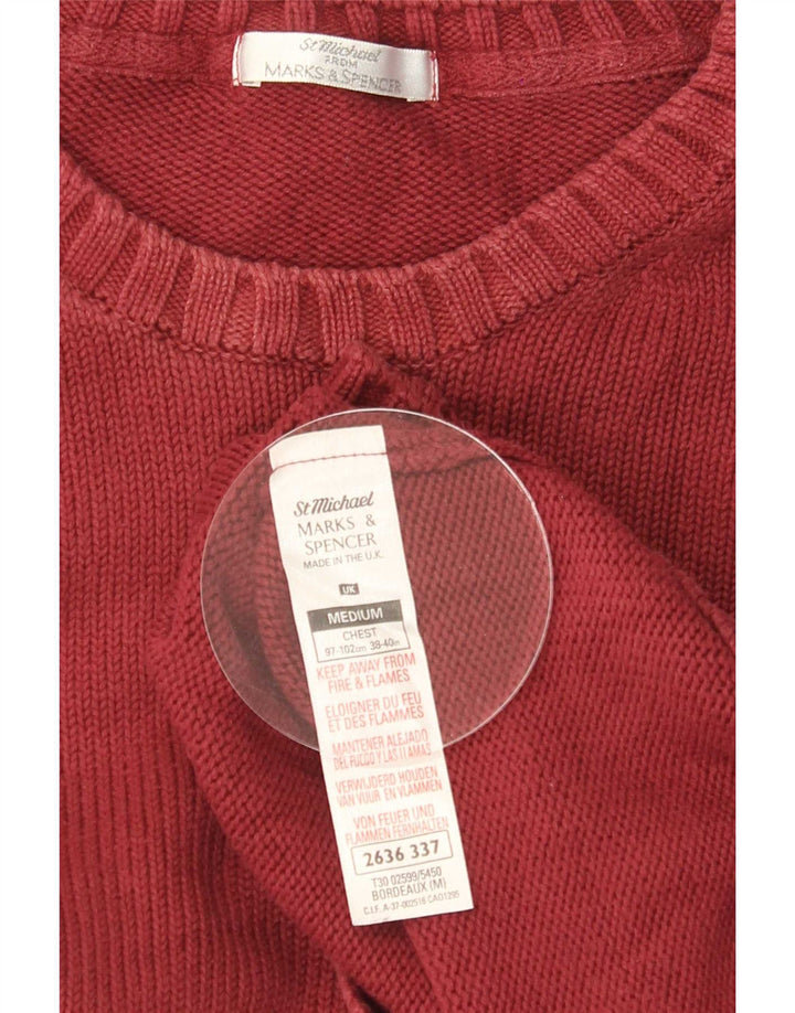 Marks & Spencer Herre St. Michael Boat Neck Jumper Sweater Medium Burgundy