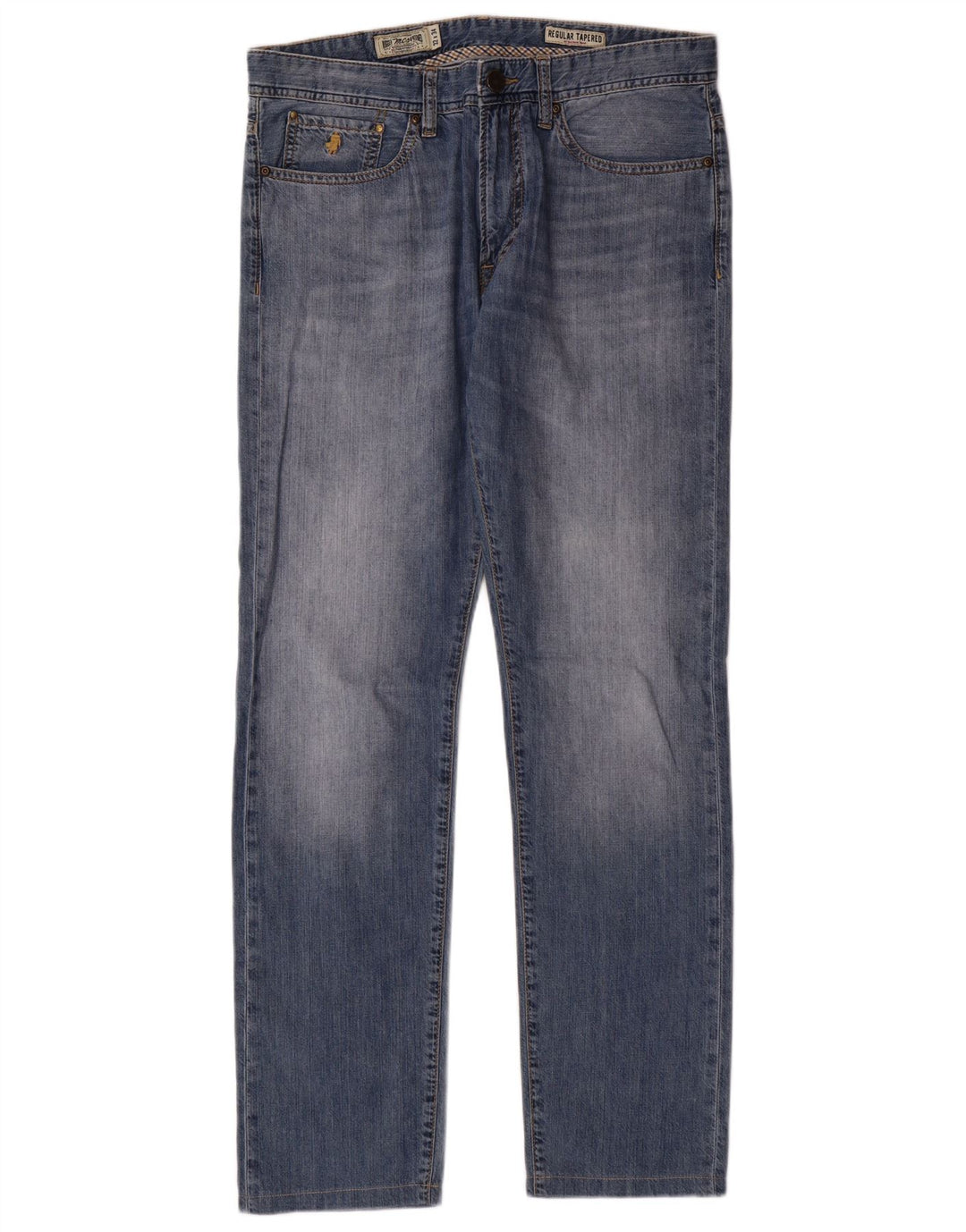 Marlboro Classics Herre Regular Fit Tapered Jeans W32 L34 Blå Bomuld