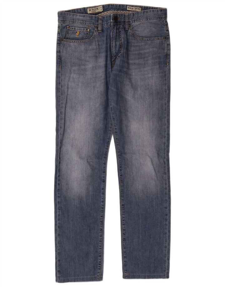 Marlboro Classics Herre Regular Fit Tapered Jeans W32 L34 Blå Bomuld