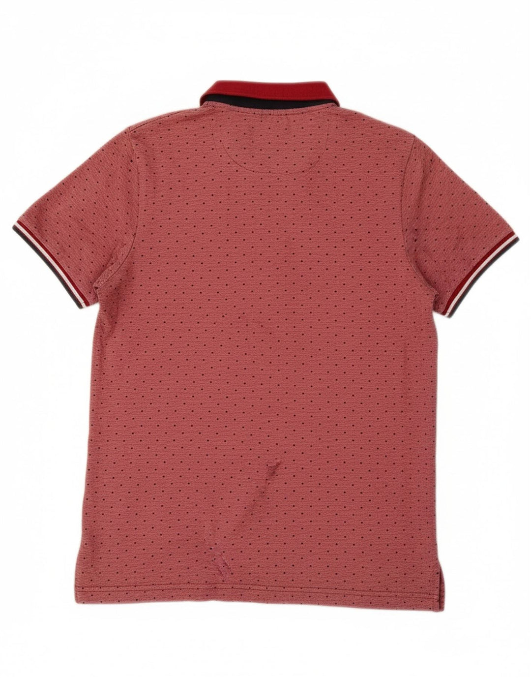 LE SHARK Mens Polo Shirt Small Red Polka Dot Cotton