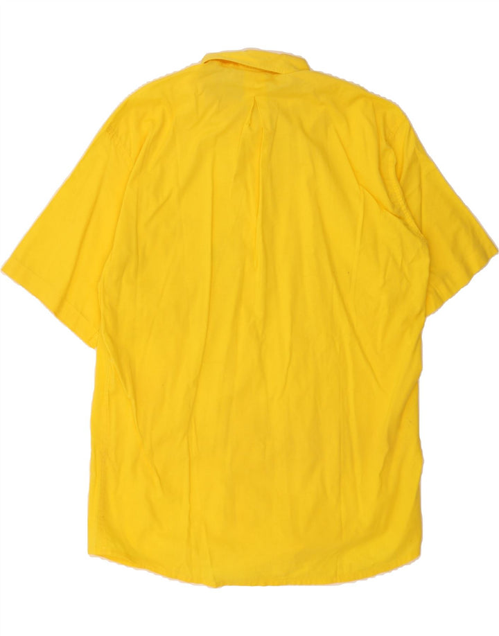 CARRERA Mens Short Sleeve Shirt XL Yellow Cotton Vintage Carrera and Second-Hand Carrera from Messina Hembry 