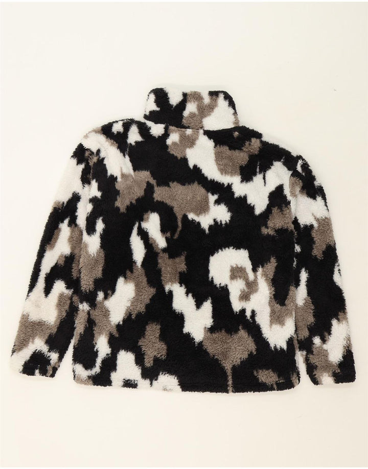 EDDIE BAUER Womens Fleece Jumper UK 14 Medium Multicoloured Camouflage Vintage Eddie Bauer and Second-Hand Eddie Bauer from Messina Hembry 