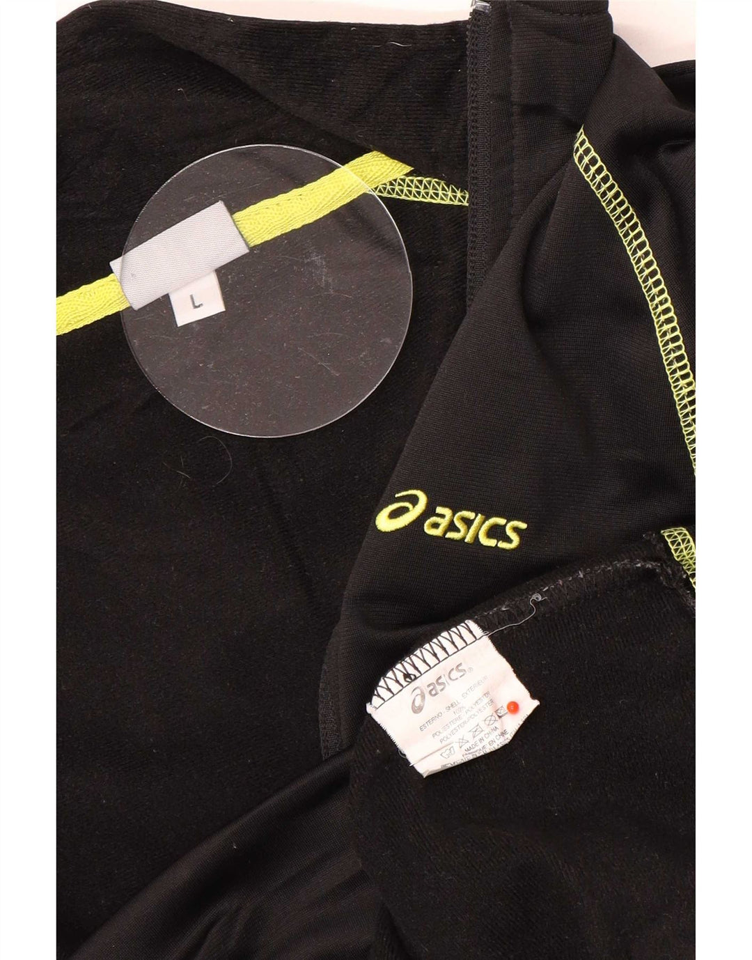 Asics træningsdragt topjakke til kvinder UK 14 Stor sort polyester