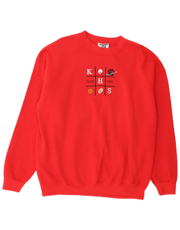 Lee Herre Grafisk Sweatshirt Jumper XL Rød Bomuld