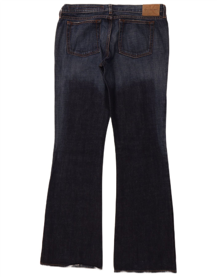 CALVIN KLEIN Dame Bootcut Jeans W32 L33 Marineblå Bomuld