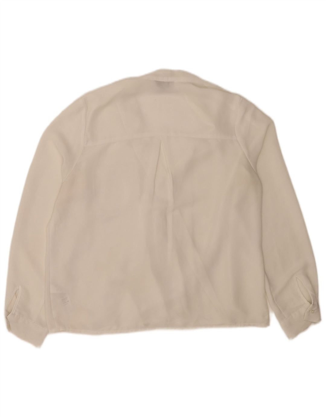Topshop Dame Langærmet Bluse Top UK 12 Medium White Polyester