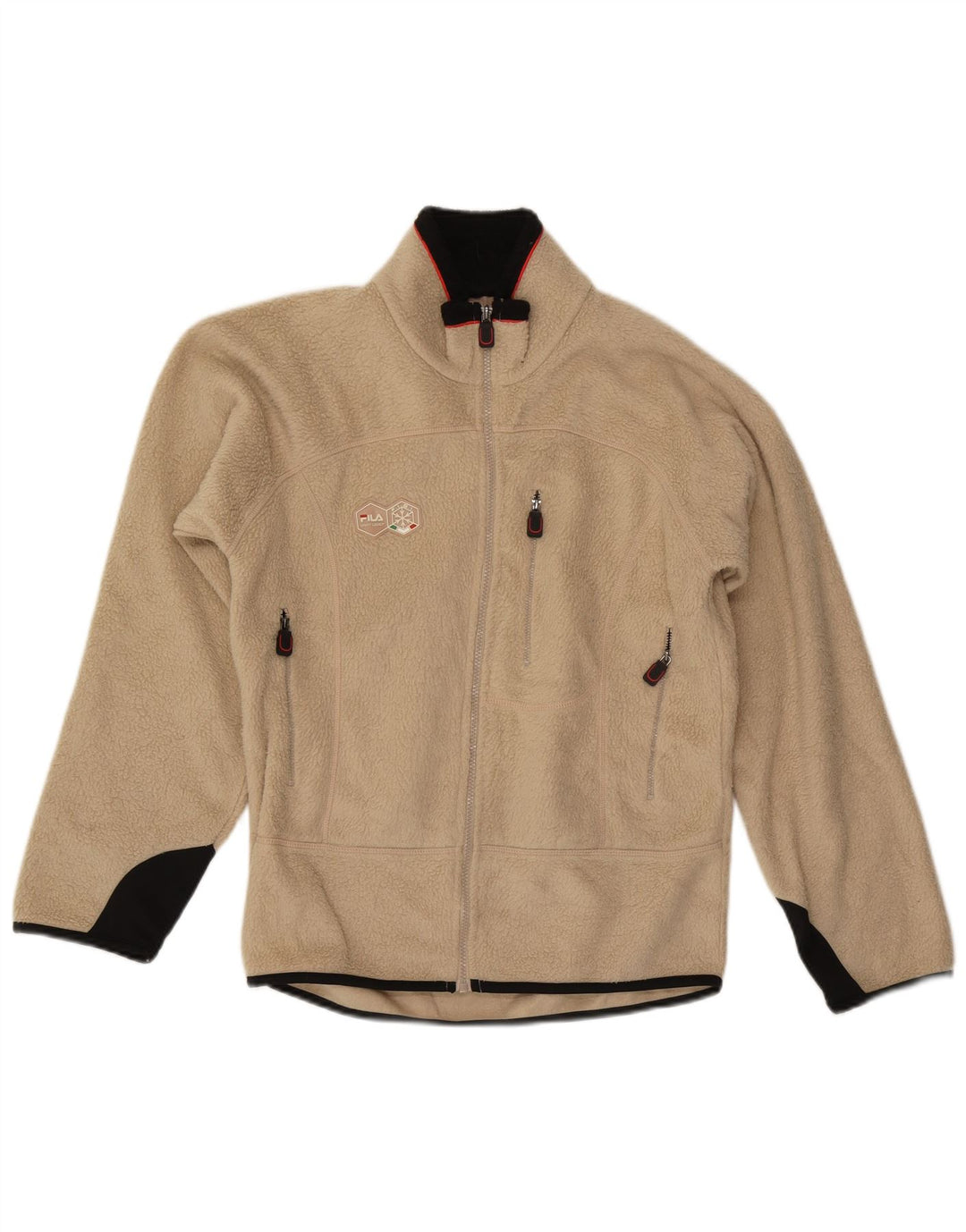 Fila Herre Fleecejakke UK 36 Lille Beige Polyester