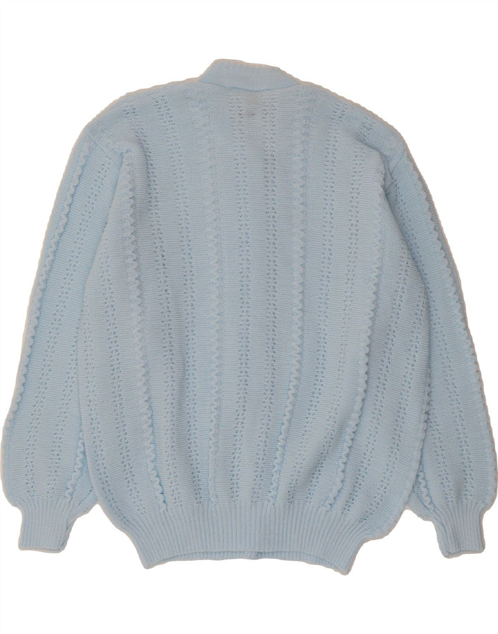 DRALON Womens Cardigan Sweater IT 52/54 2XL Blue Polyacrylic Vintage Dralon and Second-Hand Dralon from Messina Hembry 