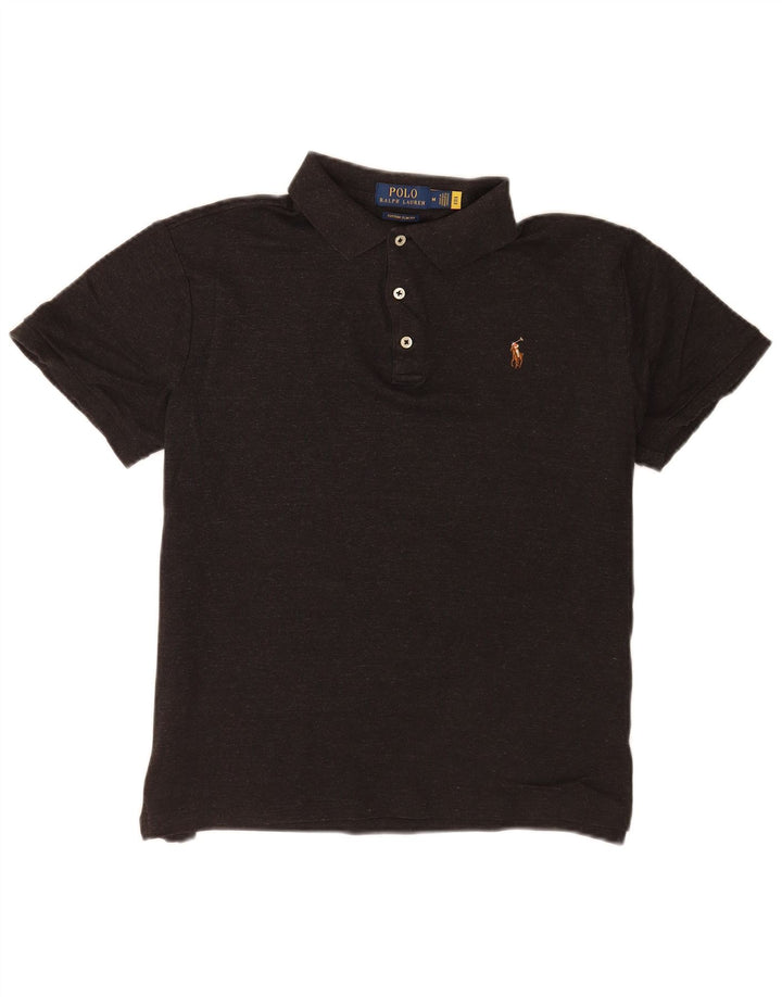 Polo Ralph Lauren Mens Custom Slim Fit Shirt Medium Grey Cotton