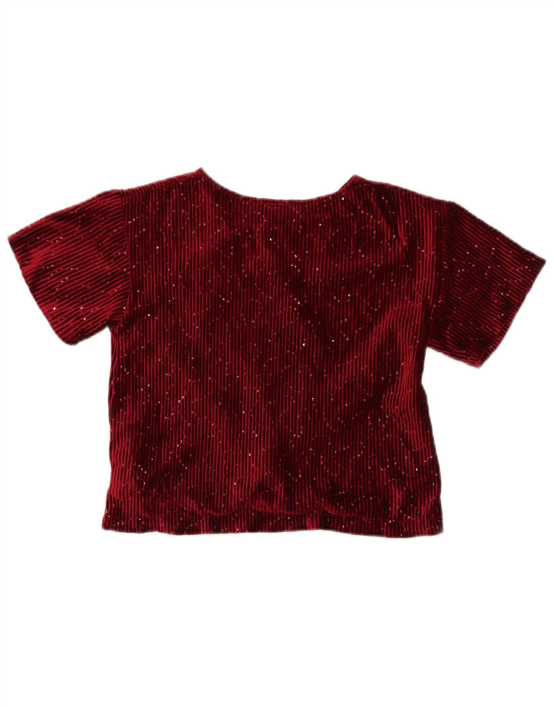 Zara Girls Velour Bluse Top 9-10 År Rød Polyester