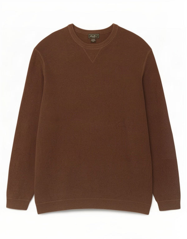Eddie Bauer Herre rund hals sweater 3XL brun bomuld