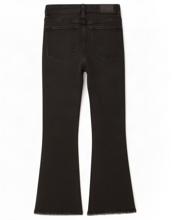 Zara Dame Flared Jeans EU 36 XS W26 L26 Sort