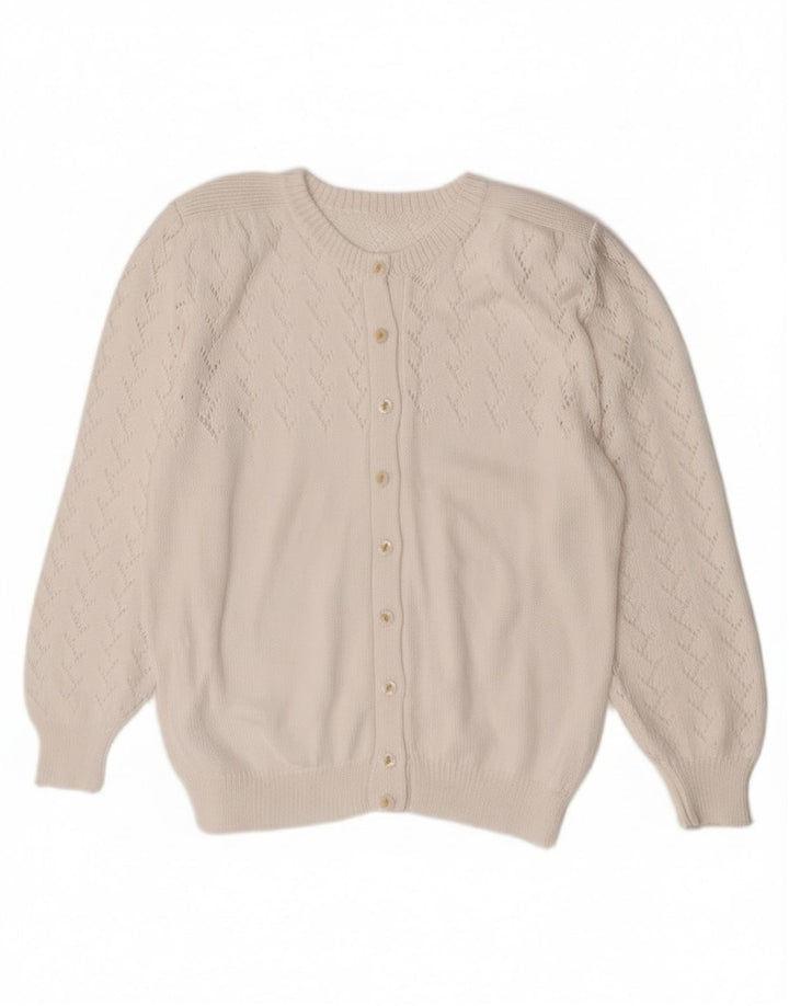 Vintage dame cardigan sweater UK 14 Medium White
