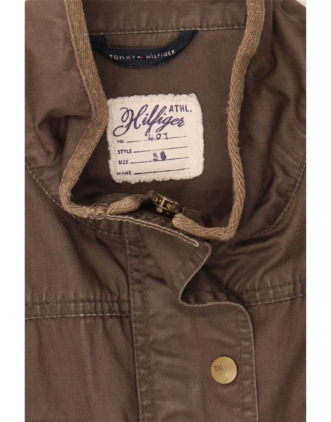 TOMMY HILFIGER Womens Utility Jacket EU 36 Small Brown Cotton Vintage Tommy Hilfiger and Second-Hand Tommy Hilfiger from Messina Hembry 