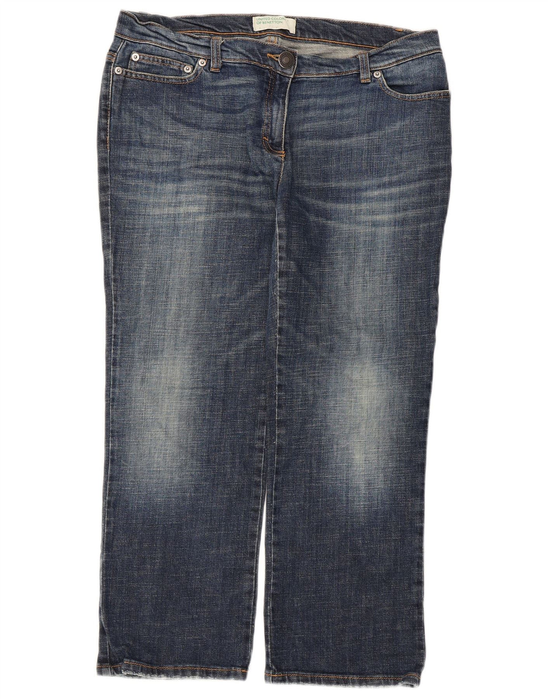 Benetton Womens Cropped Jeans W34 L25 Blå