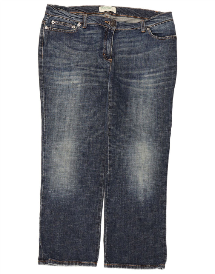 Benetton Womens Cropped Jeans W34 L25 Blå