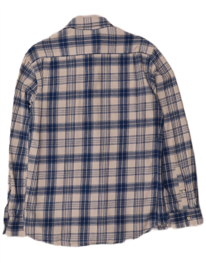 Jack Wills Herre flannelskjorte Medium blå ternet bomuld