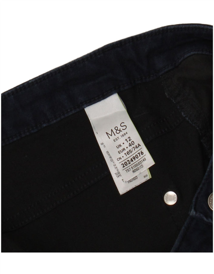 Marks & Spencer Womens Cropped Jeans UK 12 Medium W32 L21 Marineblå Bomuld