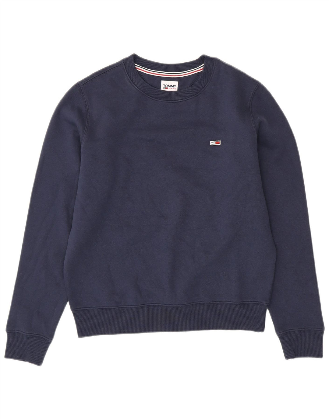 TOMMY HILFIGER oversized sweatshirttrøje til kvinder UK 6 XS marineblå bomuld