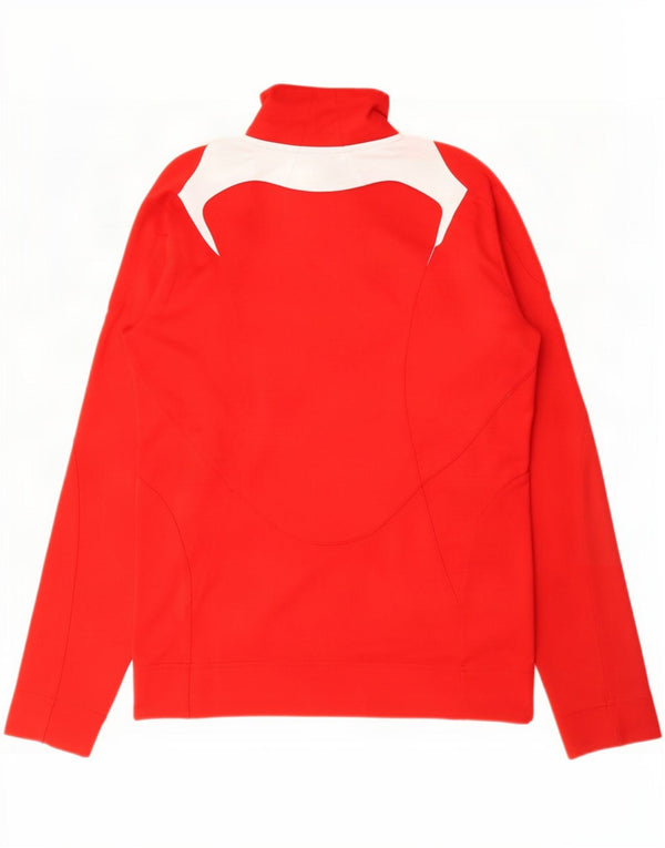 Adidas træningsdragt topjakke til kvinder UK 10 Lille rød Colourblock Polyester