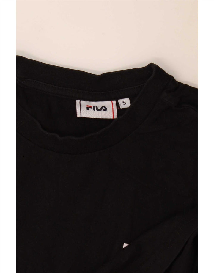 Fila Dame T-Shirt Top UK 10 Lille Sort