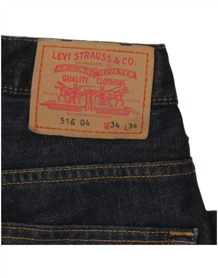Levi's Dame 516 Bootcut Jeans W34 L34 Blå