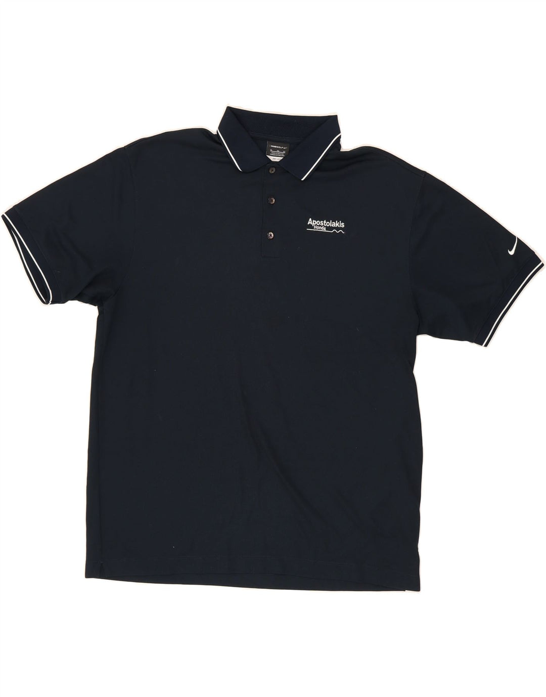 NIKE Mens Dri Fit Polo Shirt XL Navy Blue Polyester Vintage Nike and Second-Hand Nike from Messina Hembry 