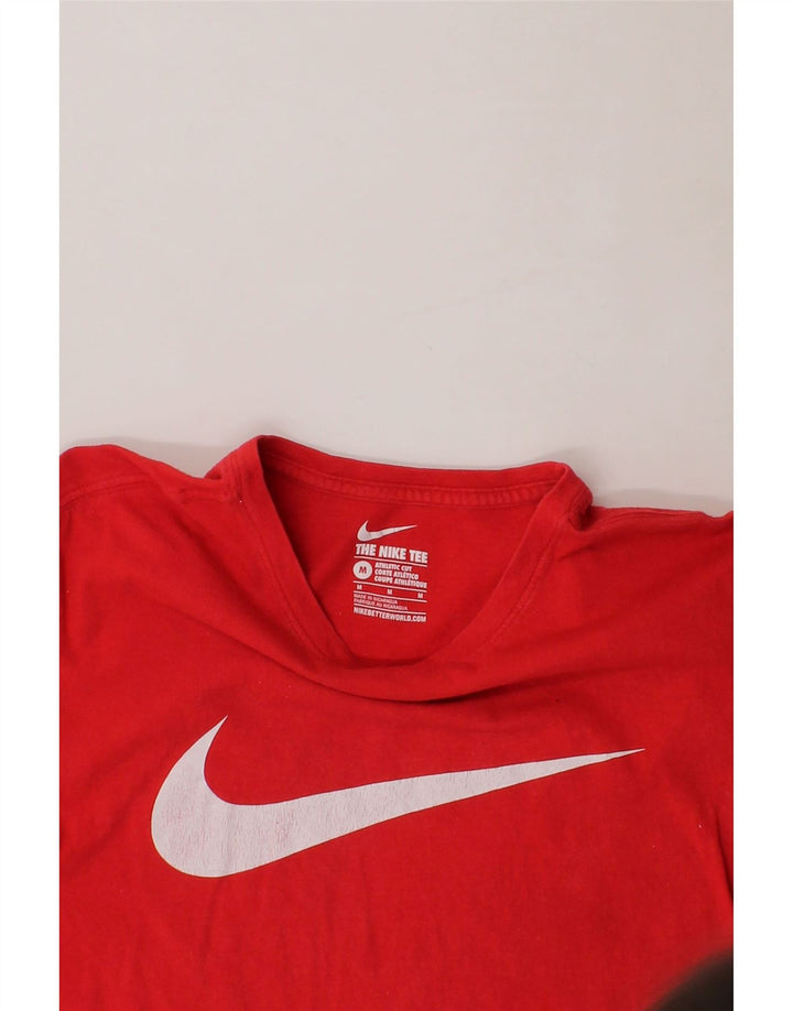 NIKE Womens Athletic Cut Graphic T-Shirt Top UK 14 Medium Red Cotton Vintage Nike and Second-Hand Nike from Messina Hembry 
