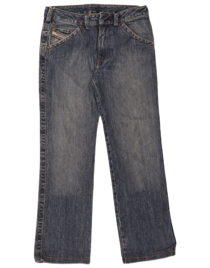 DIESEL Dame Straight Jeans W29 L30 Blå Bomuld