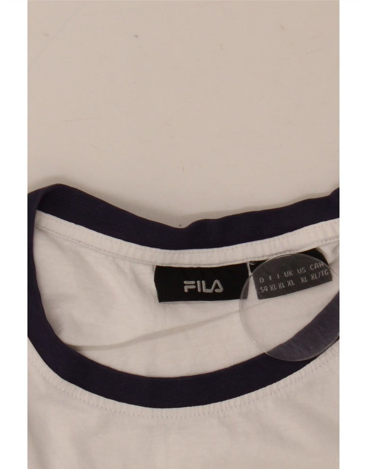 Fila Herre Grafisk T-Shirt Top XL Hvid