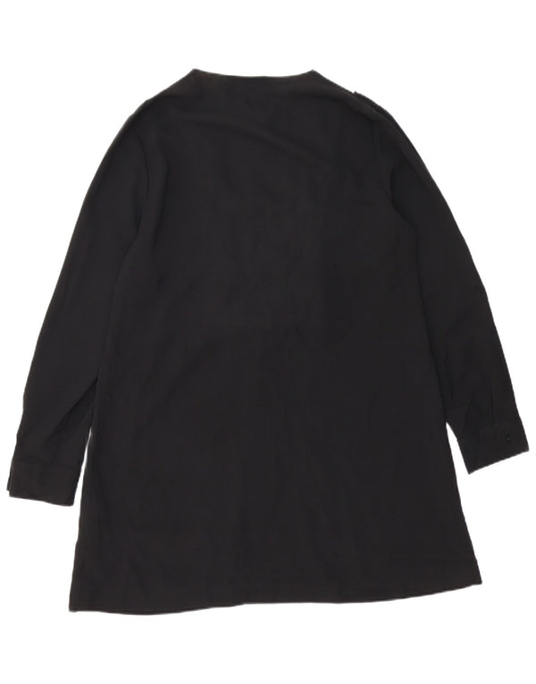 Zara Dame Langærmet A-Line Kjole UK 16 Large Black Colourblock
