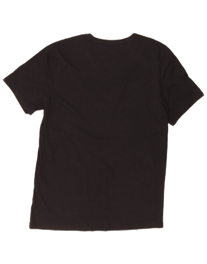 Hugo Boss Herre T-Shirt Top Stor Sort Bomuld