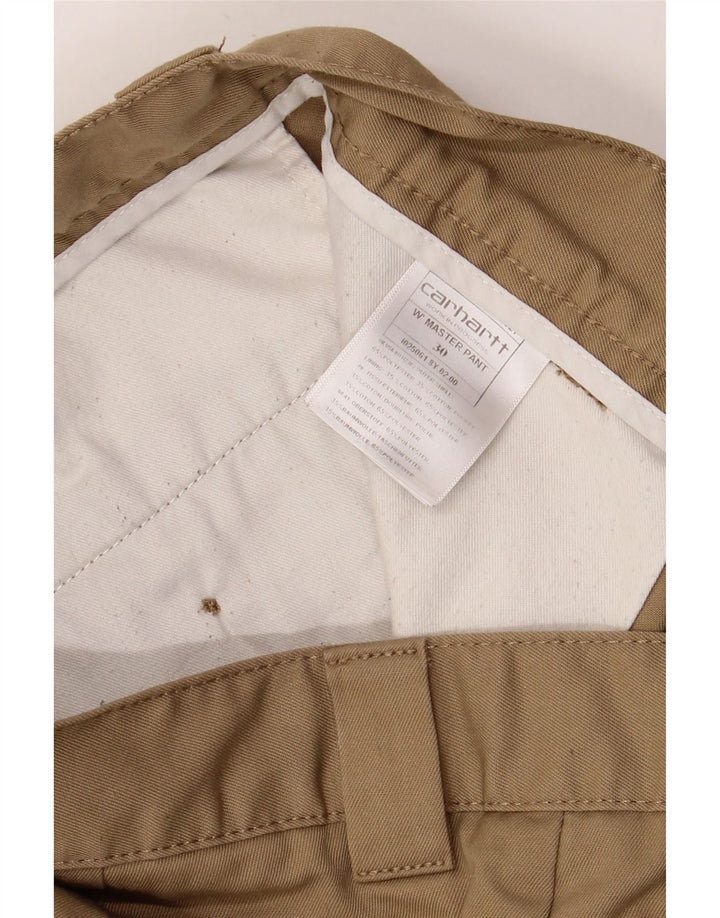 Carhartt Straight Chino Bukser til mænd W30 L30 Beige Polyester
