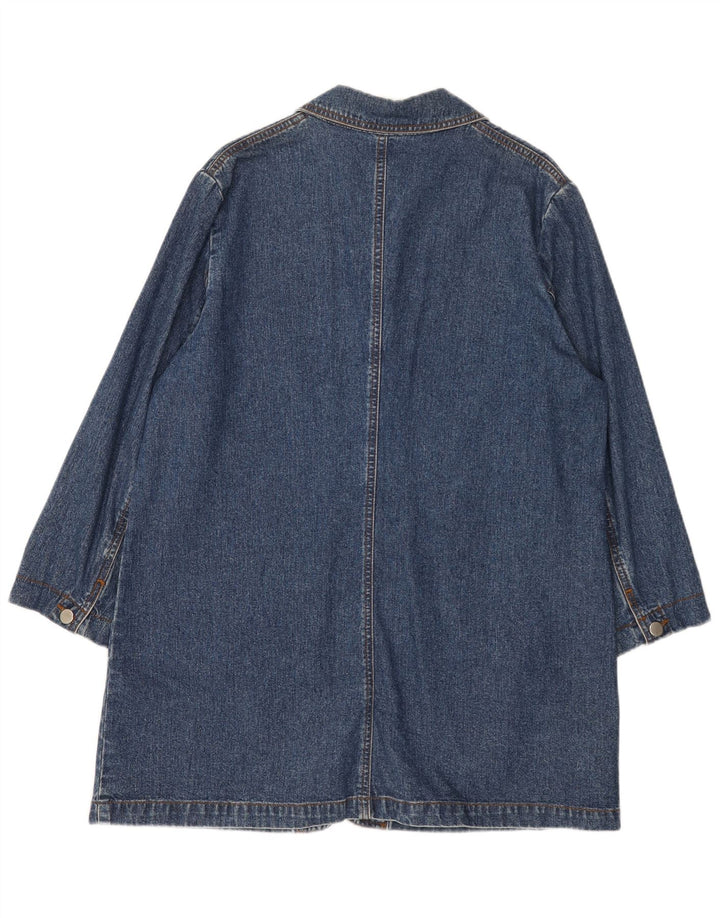 Vintage Dame Denim Coat UK 18 XL Blå Bomuld