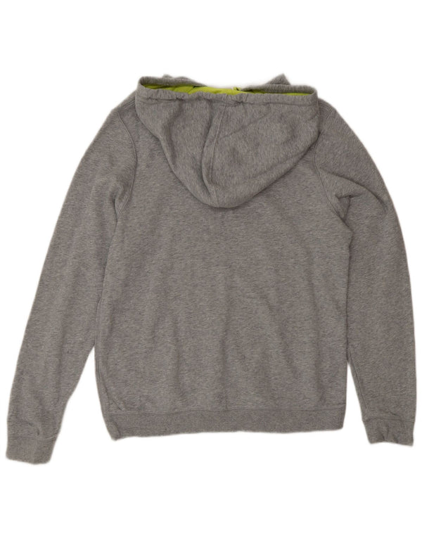 Under Armour Womens Hoodie Jumper UK 14 Medium Grey Cotton