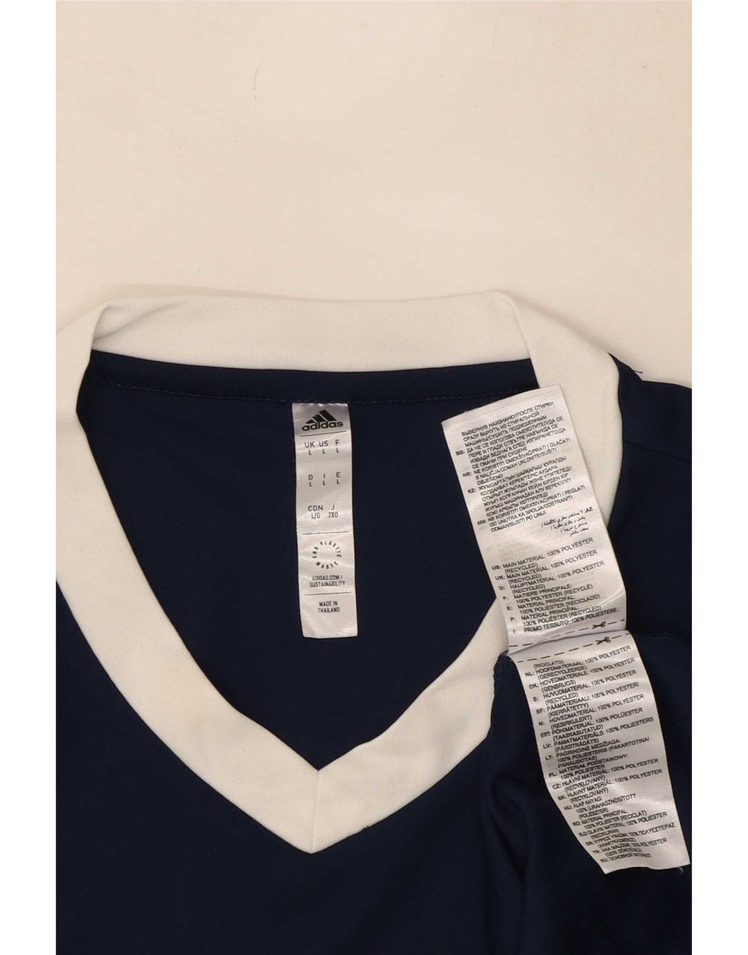 Adidas Herre Aeroready T-Shirt Top Stor Marineblå Colourblock Polyester