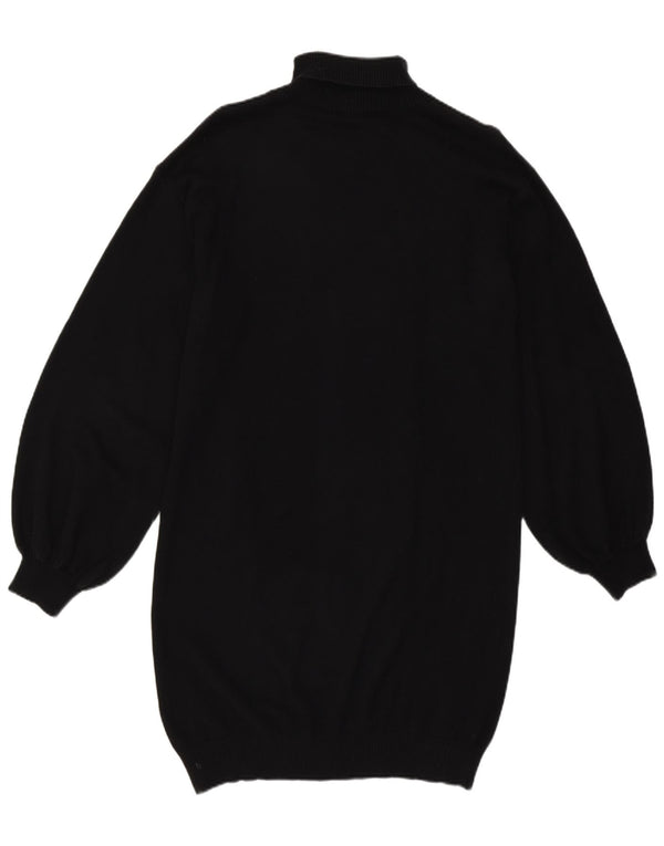 Moschino piger grafisk rullehals jumper kjole 13-14 år sort bomuld