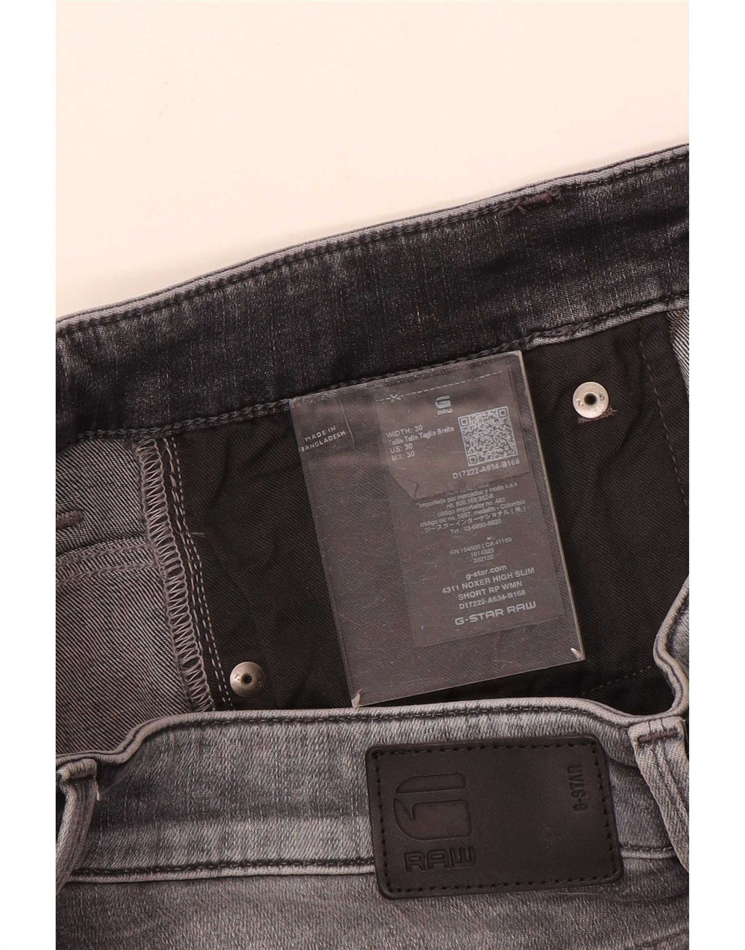 G-Star Slim denimshorts til mænd W30 mellemgrå