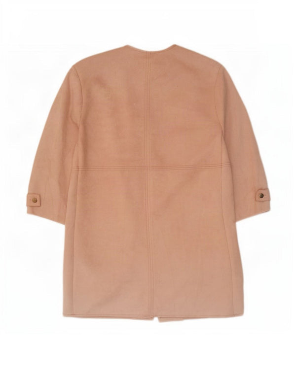 Zara Dame Overfrakke UK 10 Lille Pink Polyester