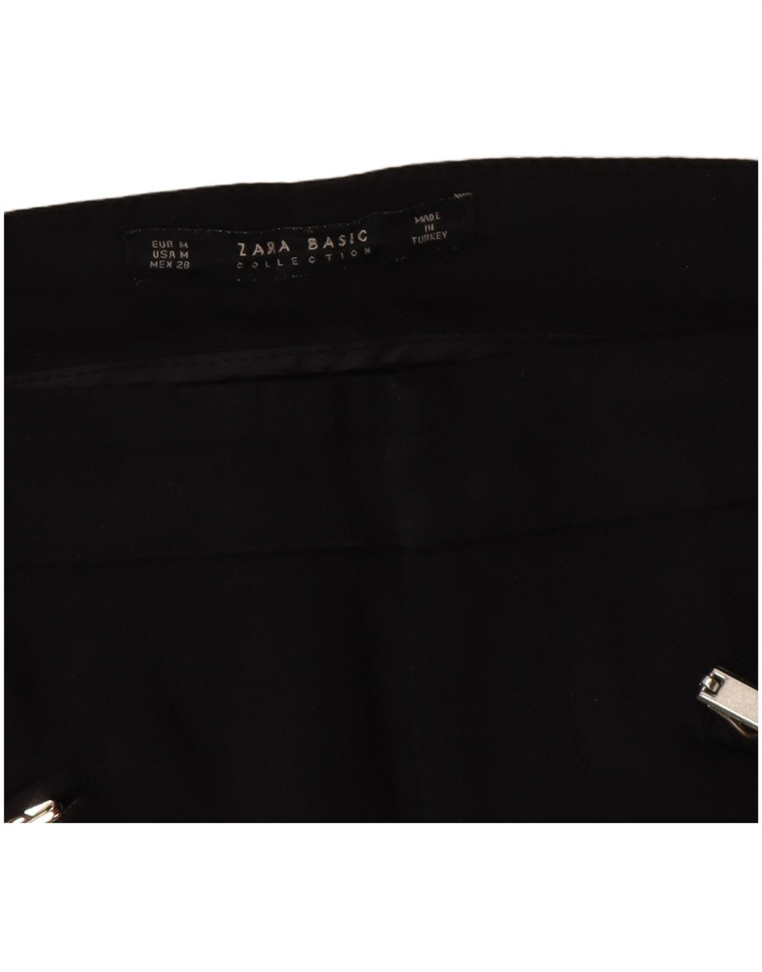 Zara Dame Slim Casual Bukser Medium W28 L28 Sort