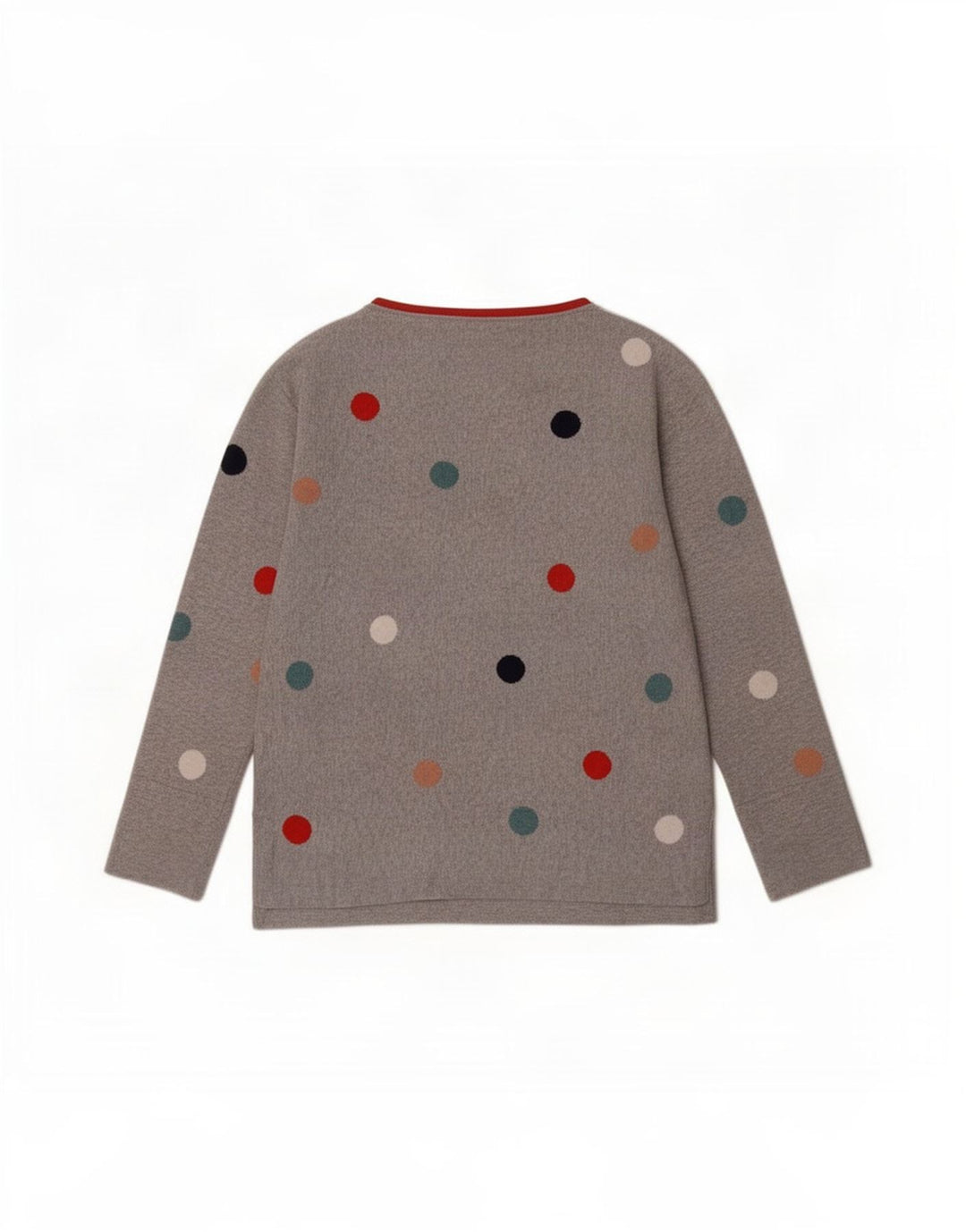 White Stuff Womens Boat Neck Jumper Sweater UK 10 Small Grey Polka Dot