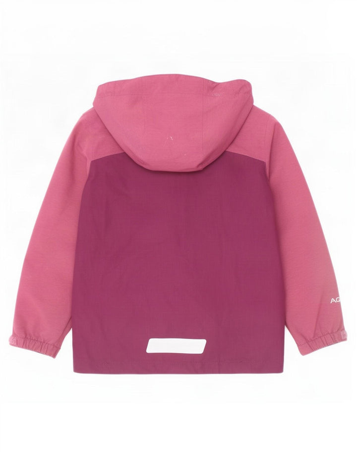Berghaus Regnjakke med hætte til piger 5-6 år Maroon Colourblock Polyester