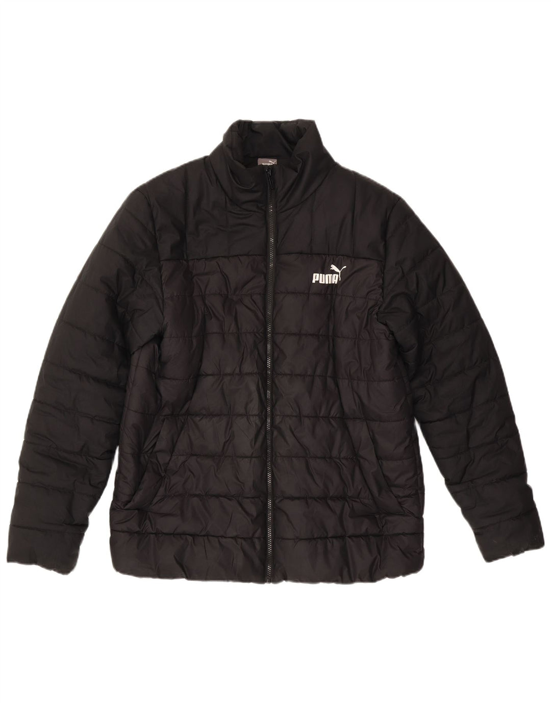 Puma Herre grafisk polstret jakke UK 40 Stor sort polyester