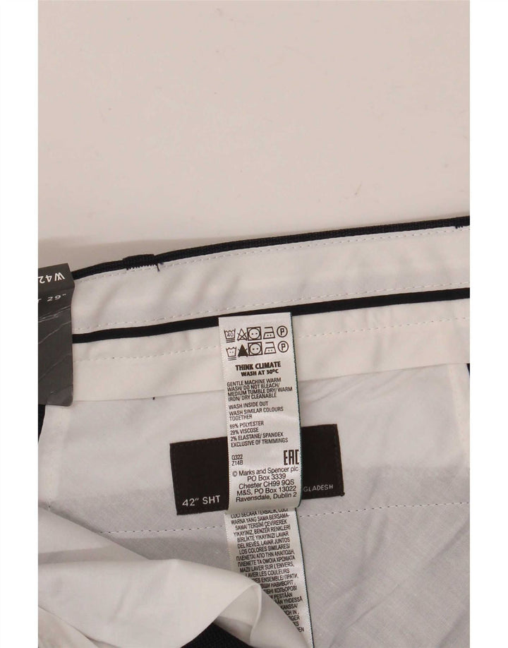 Marks & Spencer Herre Chino Bukser W42 L29 Marineblå Polyester